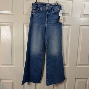 NWT MOTHER The Roller Riding The Cliffside 90's Wide Leg Crop Jeans Size 30 $258